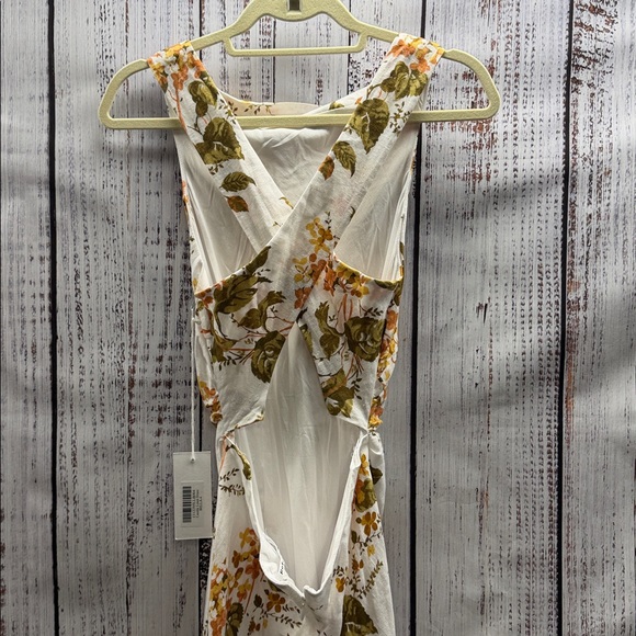 Reformation NWT Casette Linen Midi Dress In Bella Floral Size 4 - Picture 8 of 12